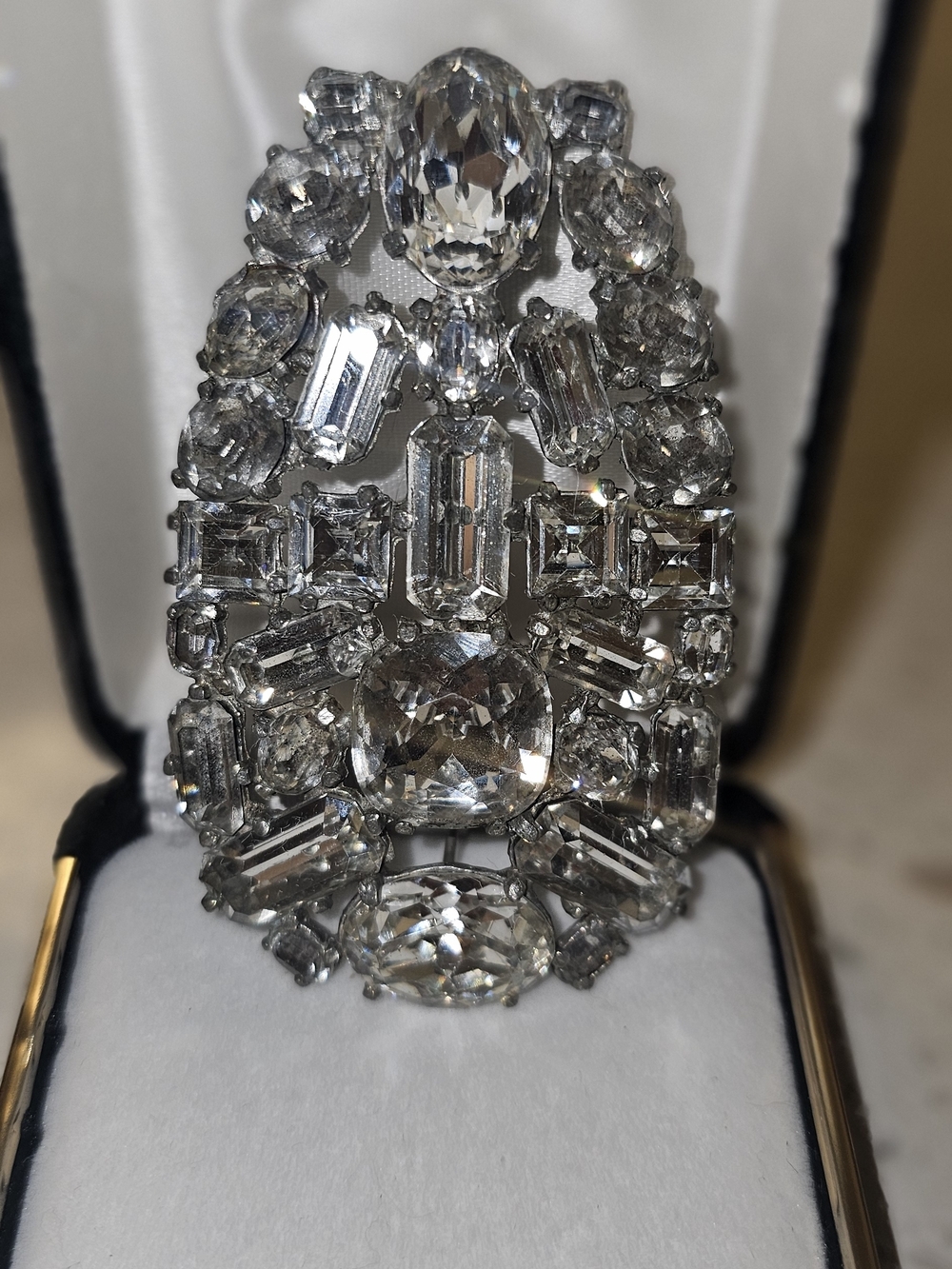 Crystal Statement Brooch - Clear Sparkle